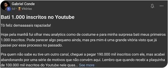 1000 inscritos